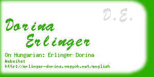 dorina erlinger business card